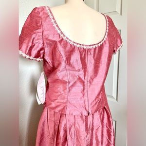 Watters and Watters  USA Dupioni Silk lined 2 pc set size 12 XL NWT Rose Pink